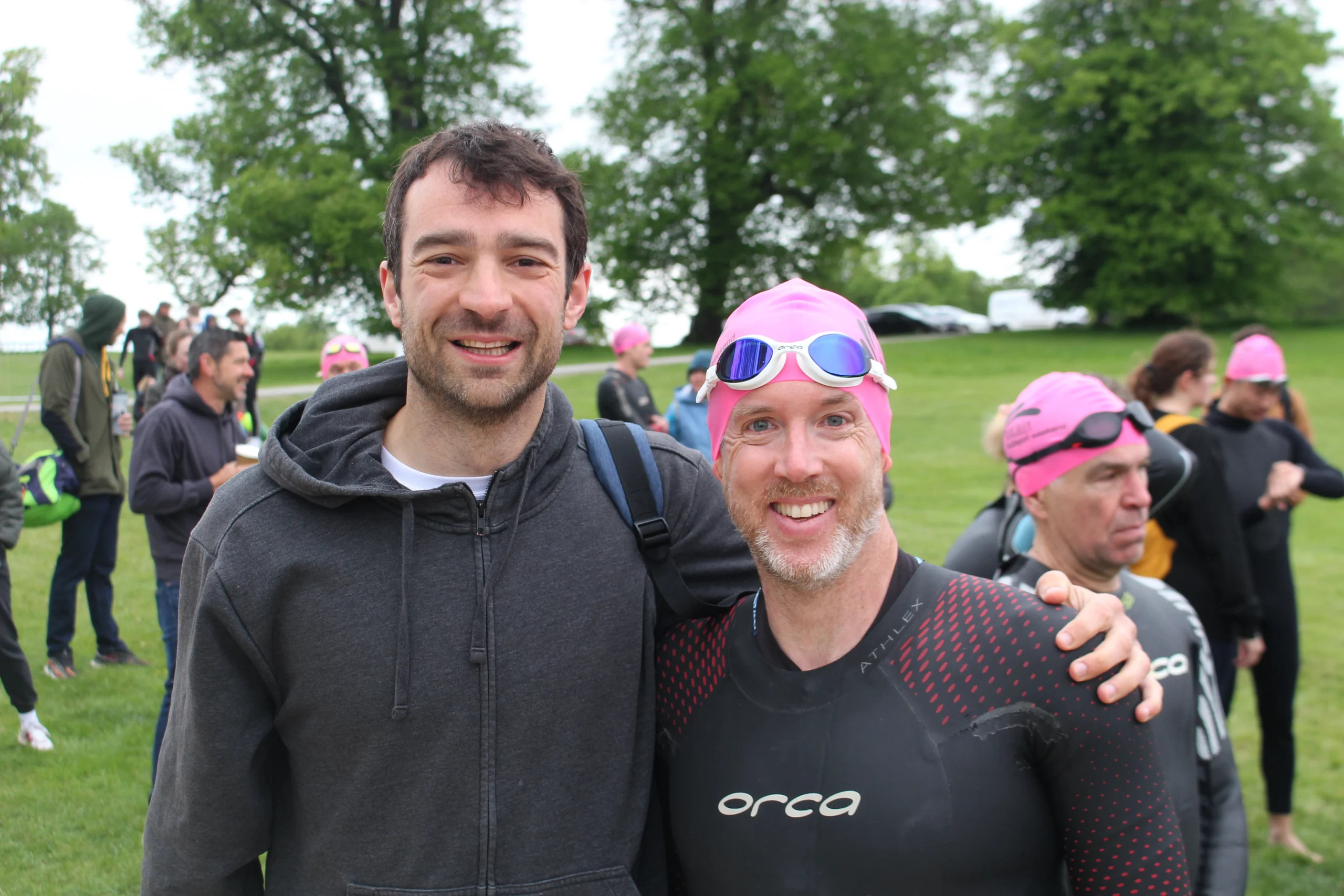 Chris and athlete Pete at Burghley Triathlon